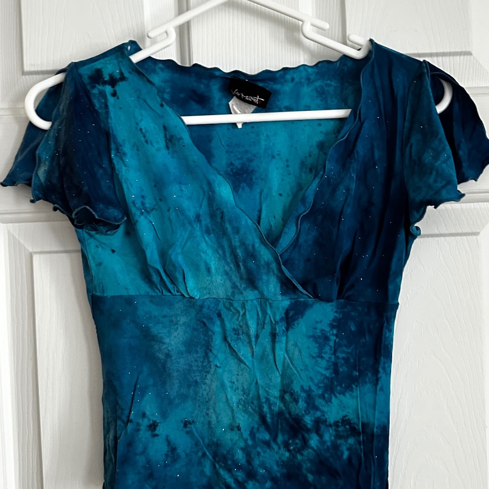 Tie Dye Ruffled Top